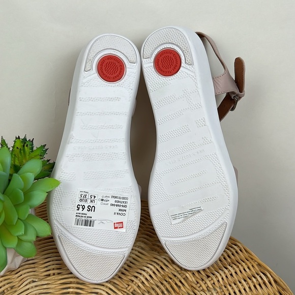 New Fitflop Cova II Closed Toe Sandal Leather 6.5 Mink - Picture 9 of 12